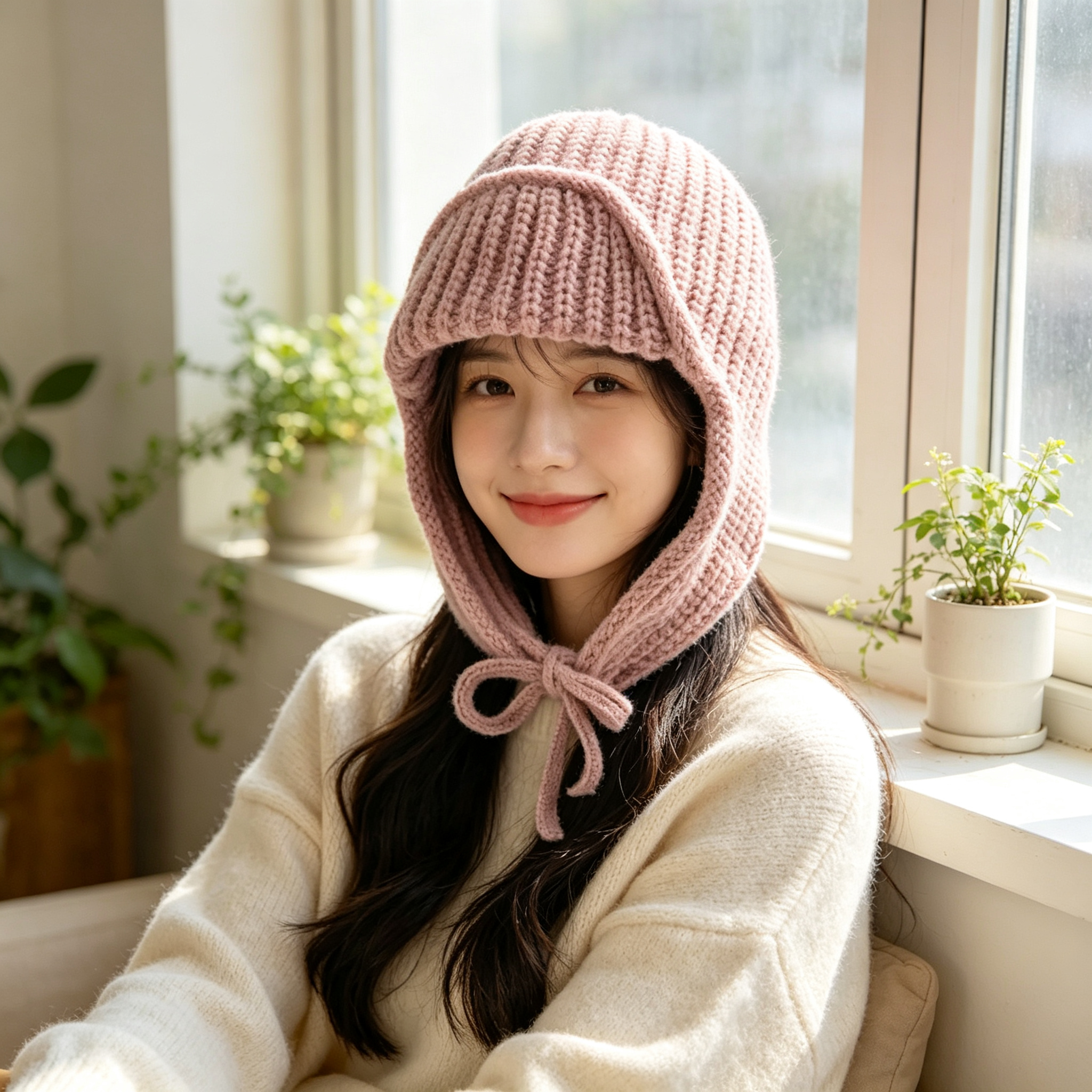 Autumn Winter Knit Earflap Bea - đánh giá và giá Trapper Hat Ear Flap