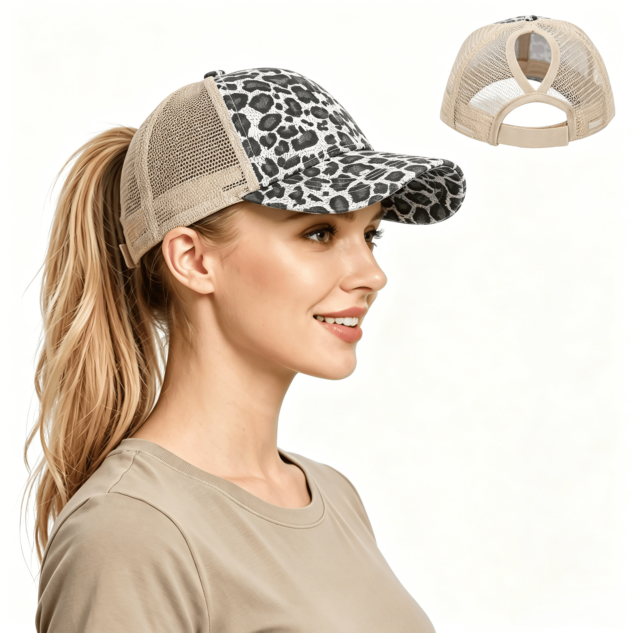 Leopard Adjustable Ponytail Ba - đánh giá và giá Golf Cap Dad
