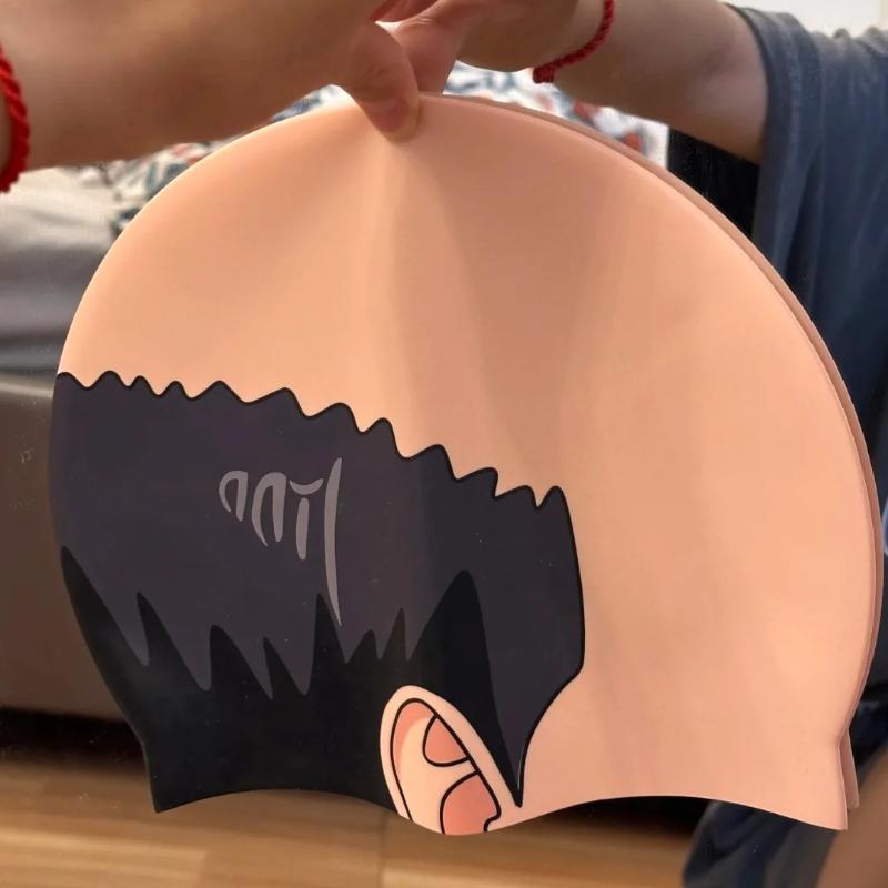 #@Funny Bald Head Swim Cap - M - đánh giá và giá Swim Hat Silicone