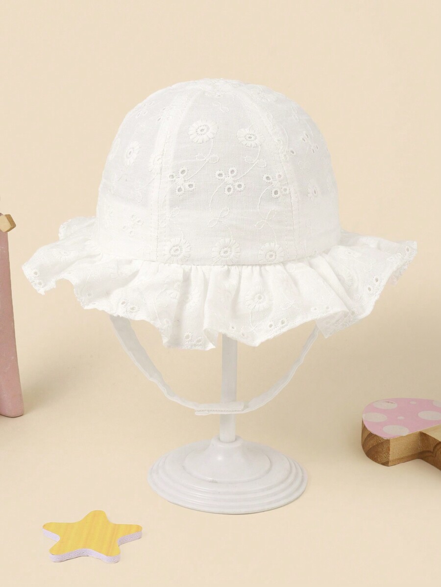 White Floral Embroidery Bucket - đánh giá và giá Bucket Hat Cotton