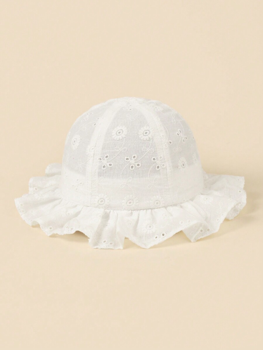 White Floral Embroidery Bucket - đánh giá và giá Bucket Hat Cotton