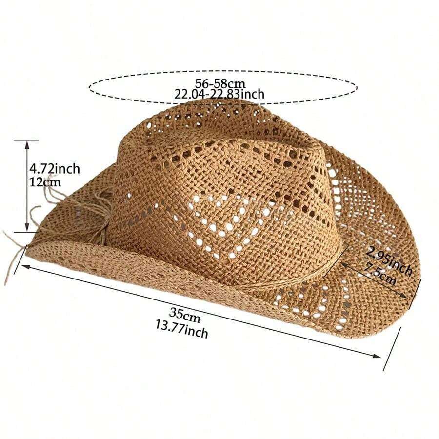 Hollow Straw Western Cowboy Ha - đánh giá và giá Cowboy Hat Straw