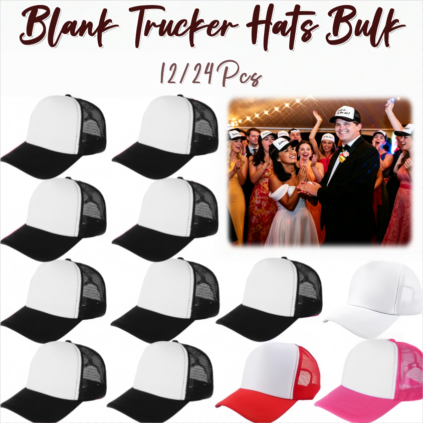 12-24Pcs Blank Trucker Hats Bu - đánh giá và giá Trucker Cap Mesh