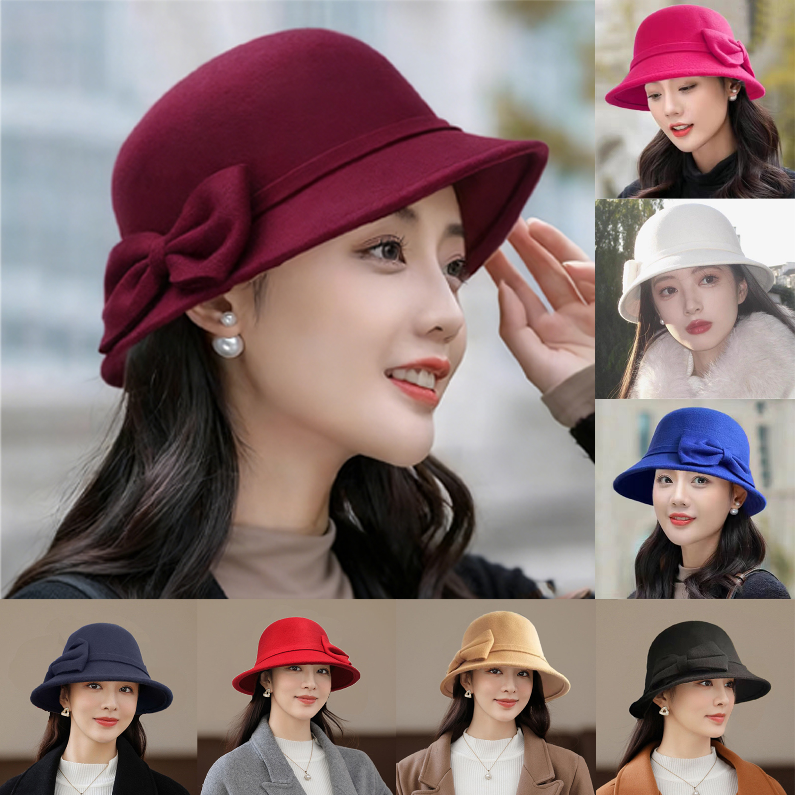 Wool Hat Trendy Bucket Hat Ver - đánh giá và giá Fedora Hat Wool