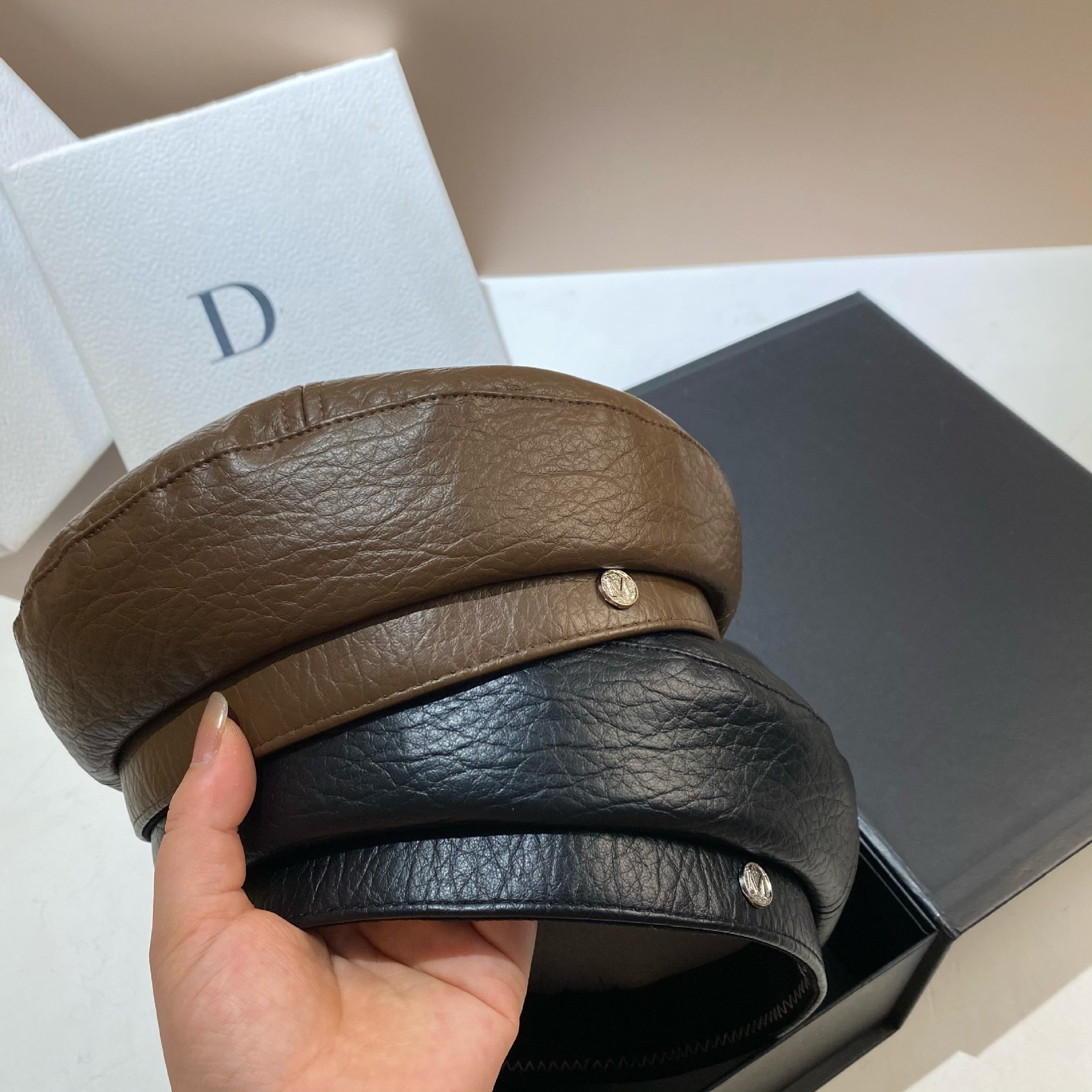 PU Leather Beret Caps Women Fa - đánh giá và giá Snapback Hat Flat